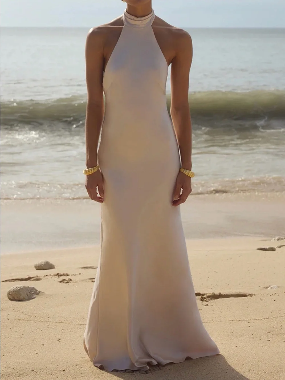 Runaway The Label Brigitte Maxi Dress - Ivory - Picture 1 of 6